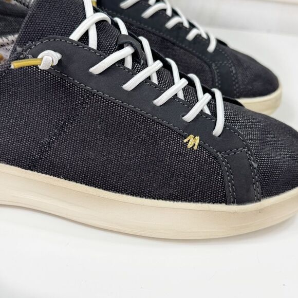 Hey Dude Karina Shimmer Lace Up Sneakers Denim Black Metallic Gold Womens 11 - Picture 7 of 12